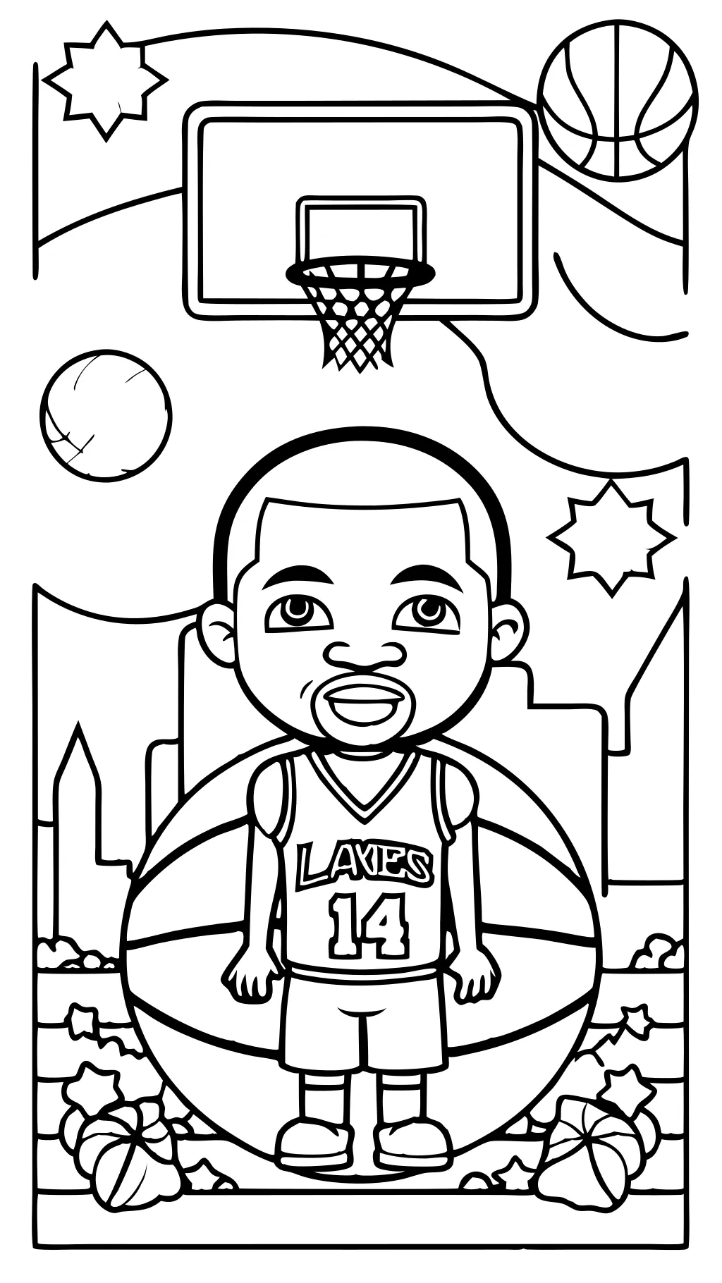 coloriage de basket-ball NBA